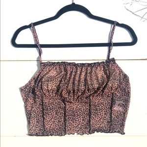 sheer cheeta print tank top